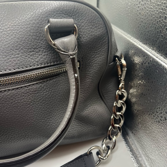 Michael Kors Knox - Black Pebbled Leather Satchel Shoulder Bag - Picture 3 of 13